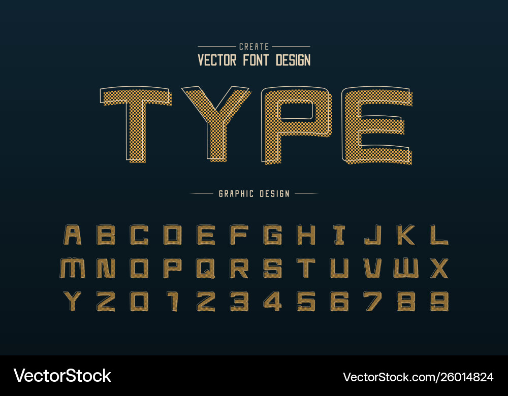 Pixel cartoon font and alphabet square typeface Vector Image