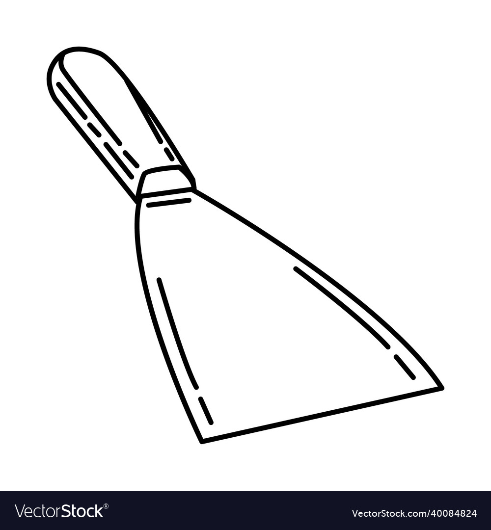 Spatula icon doodle hand drawn or outline