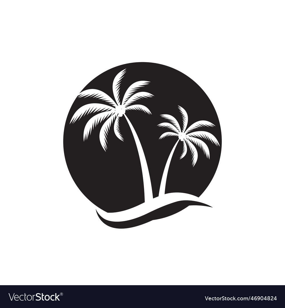 Tropical island design template Royalty Free Vector Image