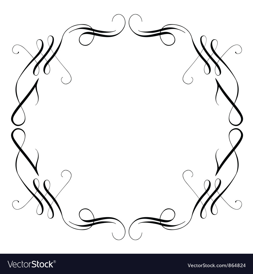 Vintage calligraphic frame Royalty Free Vector Image