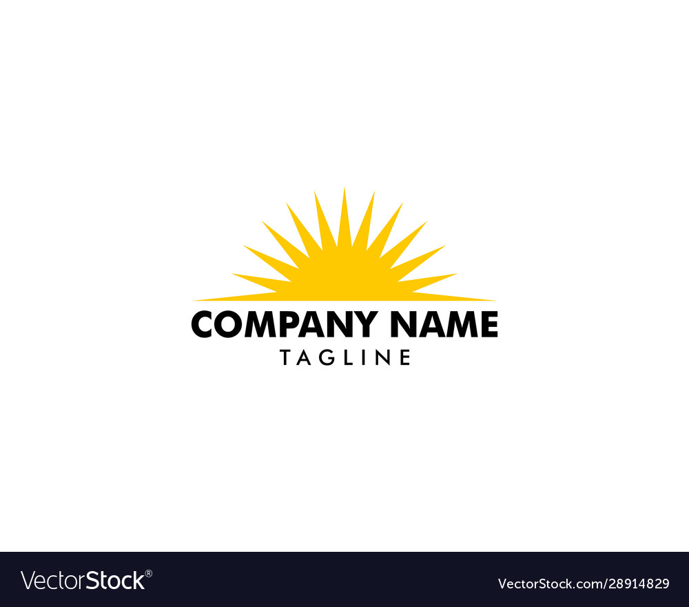 Abstract sun logo design template Royalty Free Vector Image