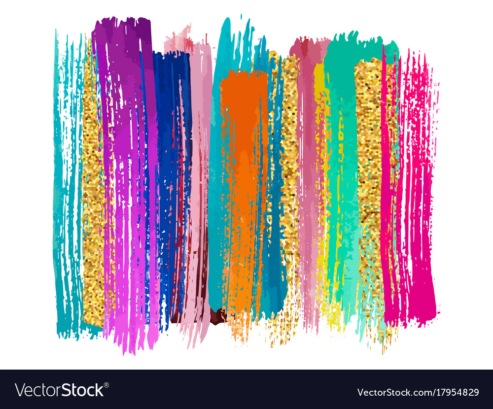 Download Abstract watercolor brush strokes isolated on Vector Image