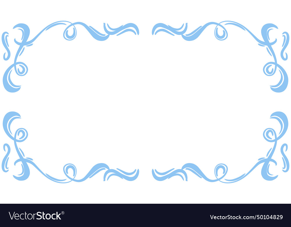 Blue abstract frame background vector image Blue abstract frame background