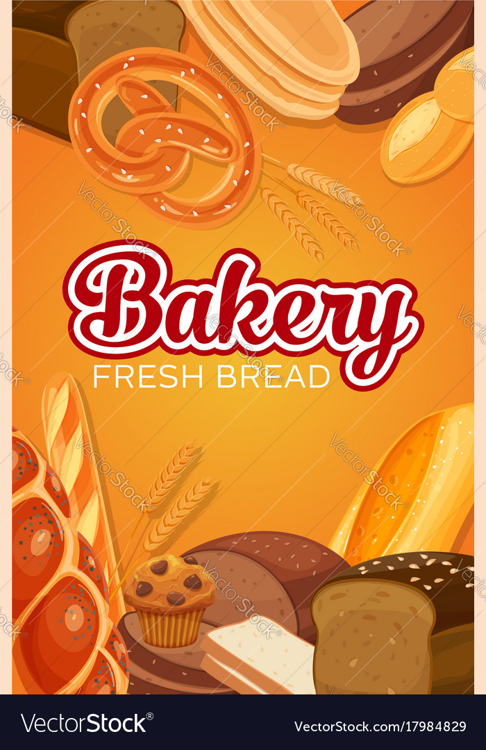 Bread products Royalty Free Vector Image - VectorStock