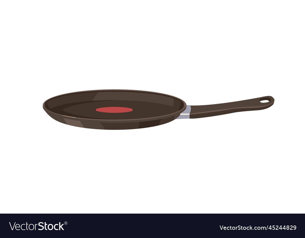 Crepe pan thin skillet for frying cooking Vector Image