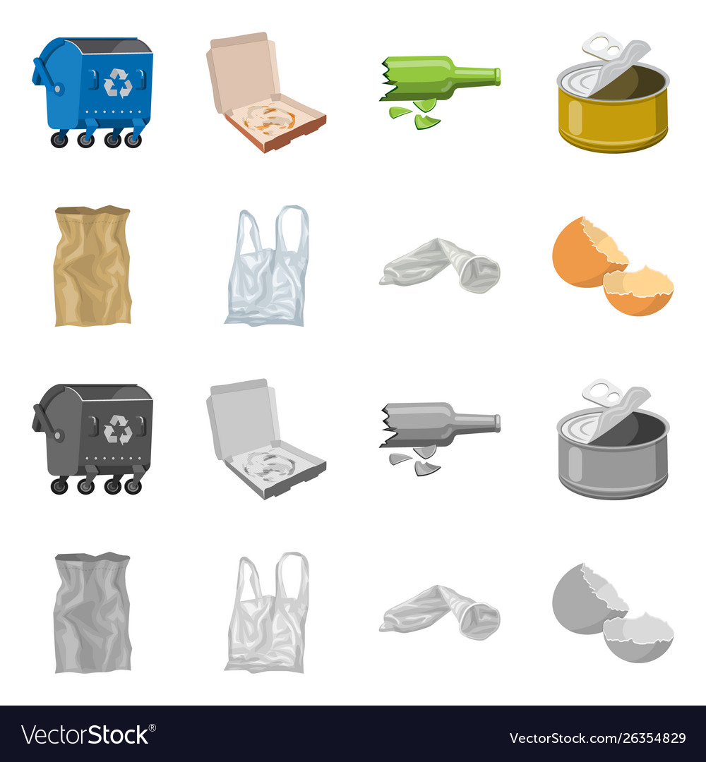 Design dump and sort symbol set vector image Design dump and sort symbol set