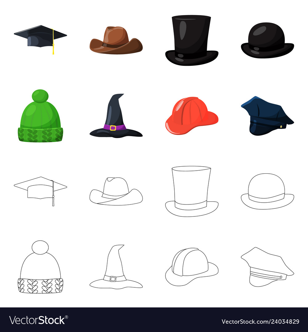 Design of clothing and cap icon set