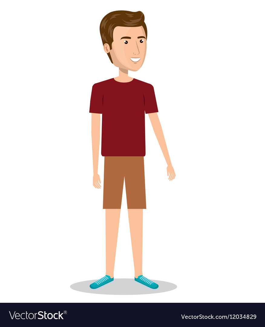 Man character with casual dress Royalty Free Vector Image