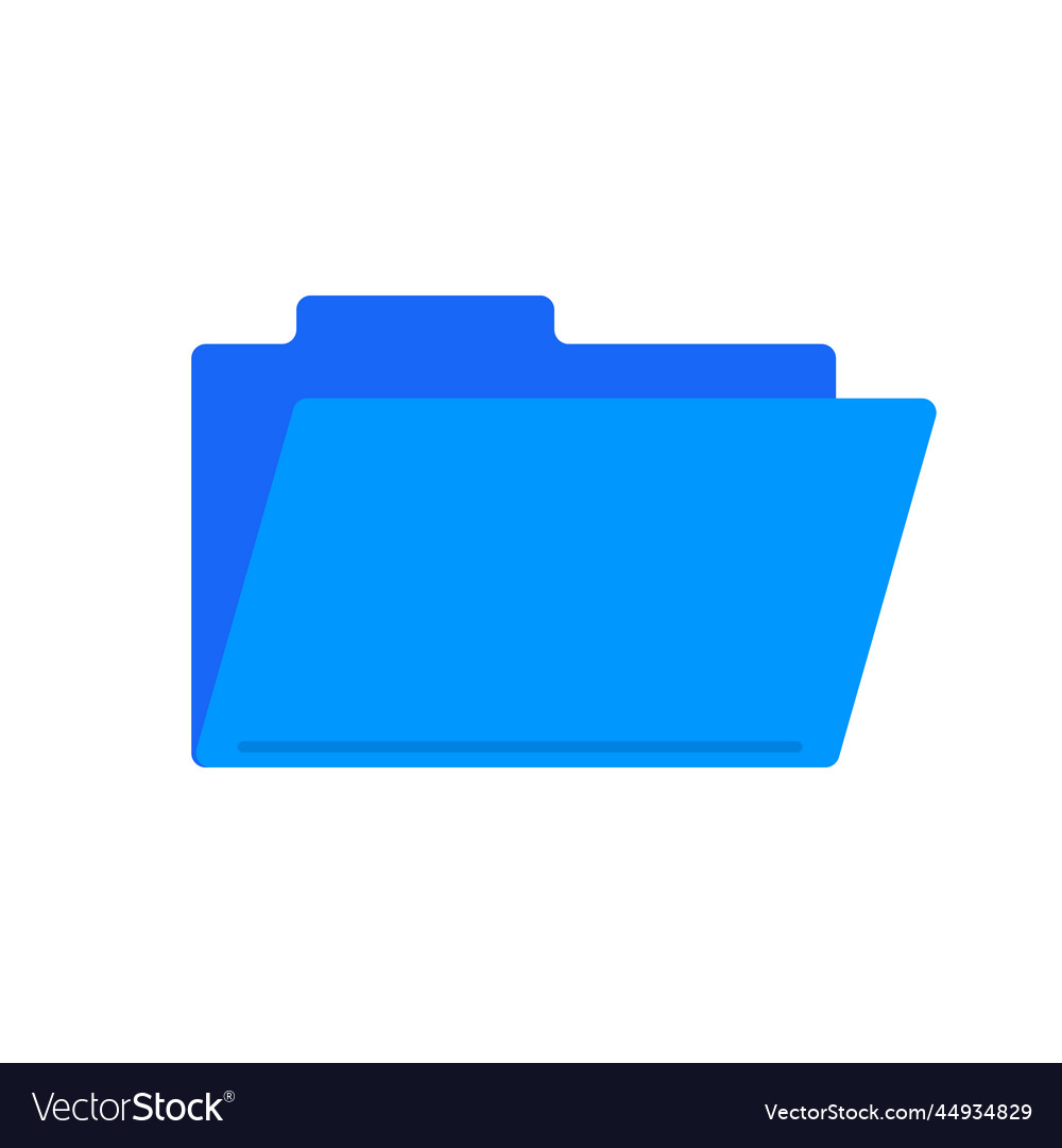 Open blue folder icon