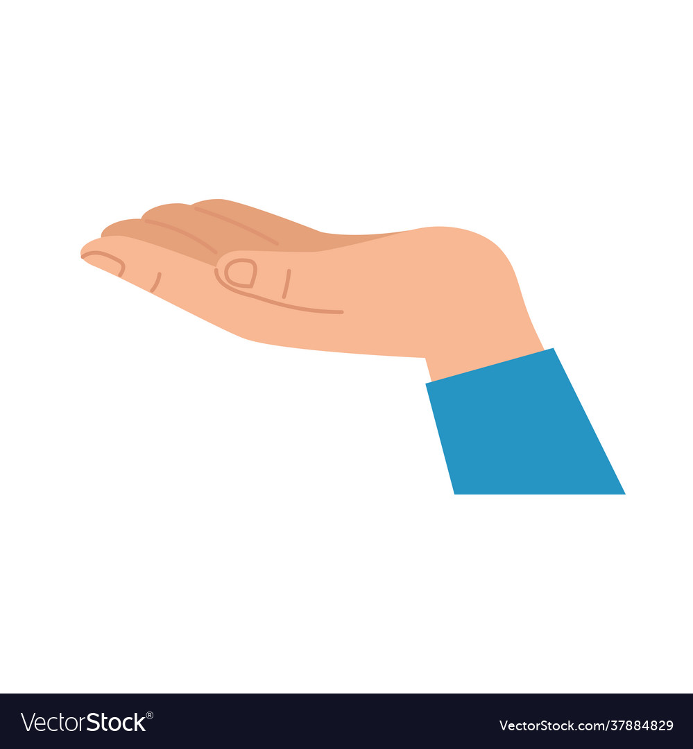 Open human hand Royalty Free Vector Image - VectorStock