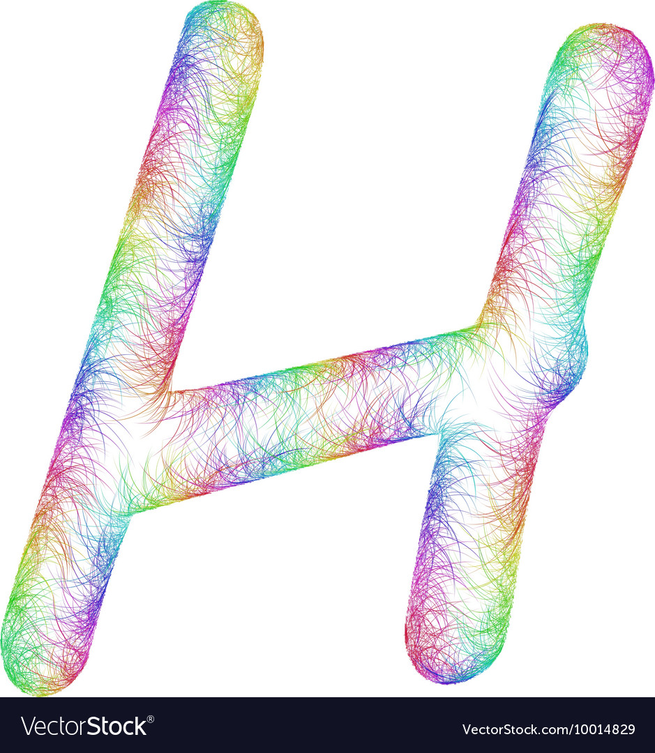 Rainbow sketch font design