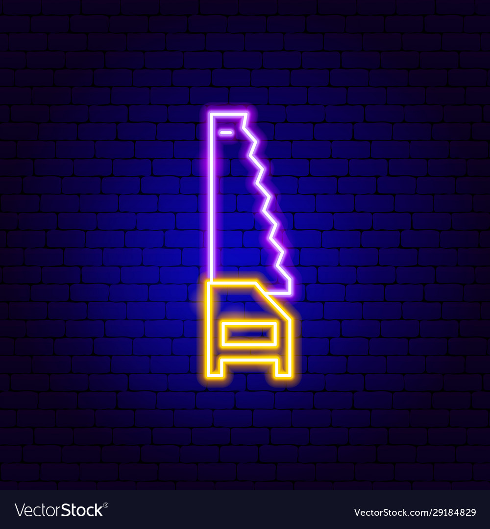 Saw neon sign