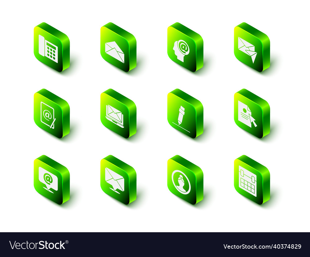 Set envelope mail and e-mail document cursor vector image Set envelope mail and e-mail document cursor