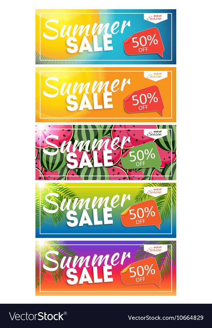 Summer sale end of season banner business