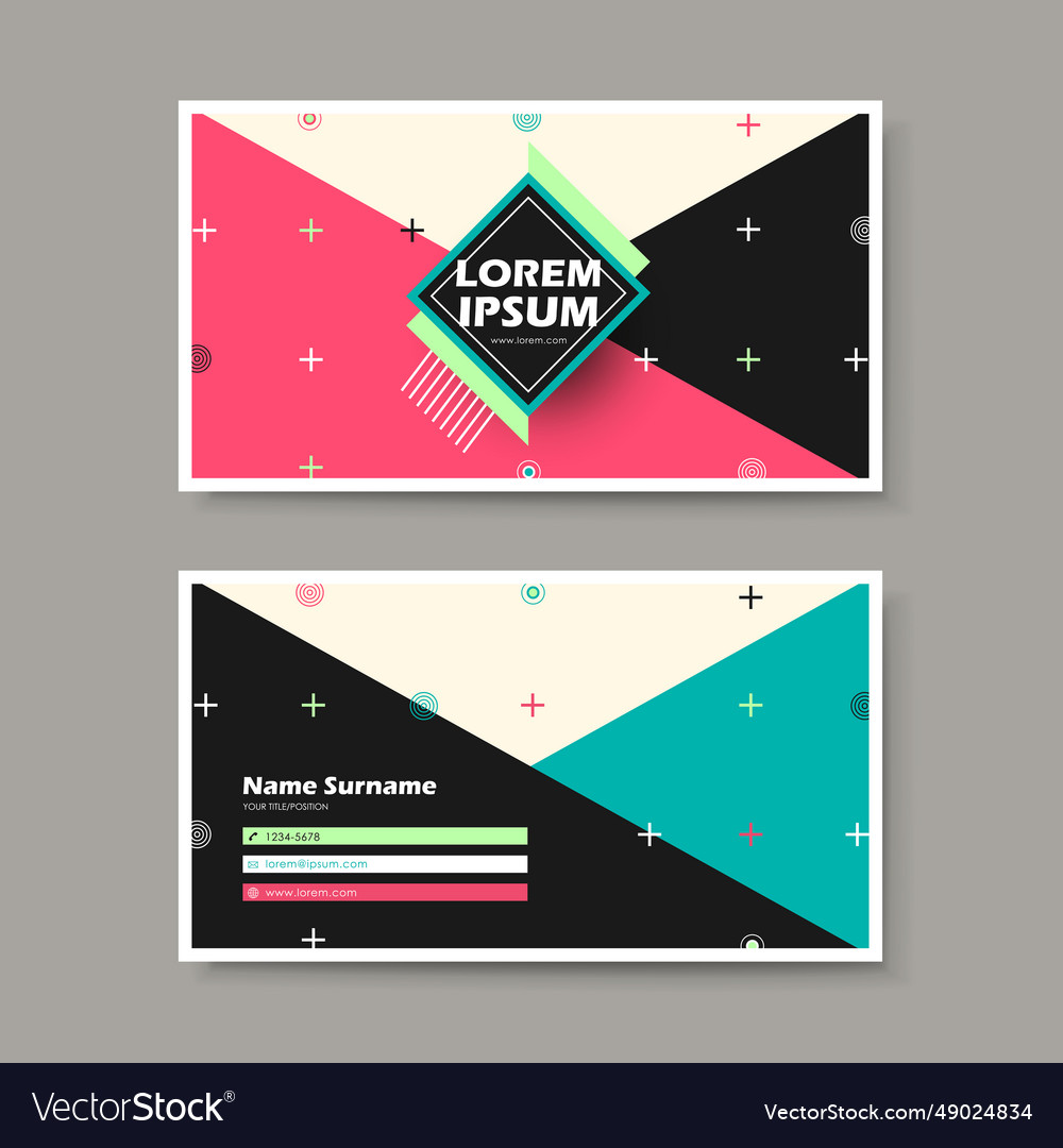 Business-Card-Designvorlage der Geometrie