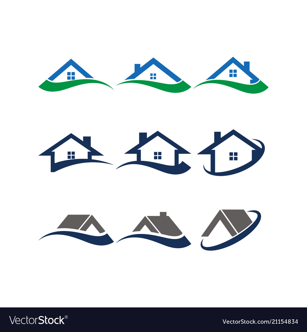 House and swoosh abstract logo design concept vector image House and swoosh abstract logo design concept