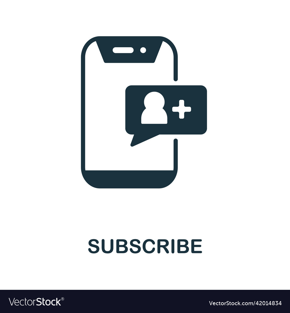 Subscribe icon monochrome simple