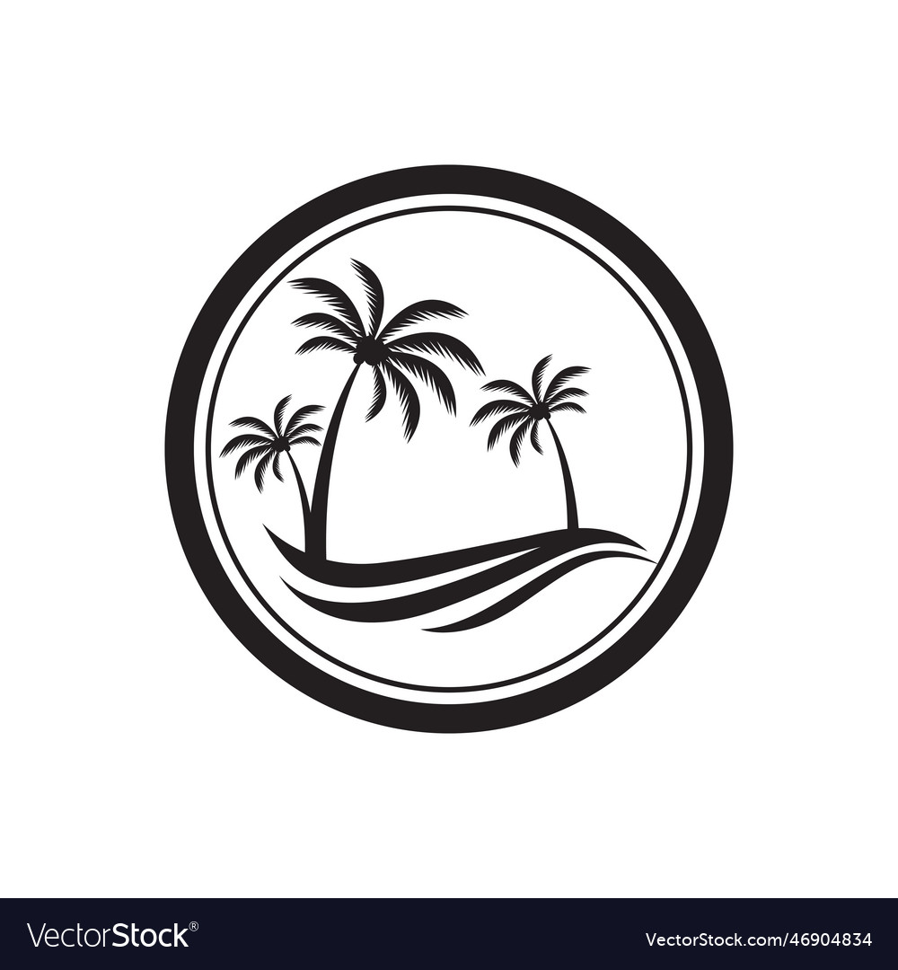 Tropical Island Design Template Royalty Free Vector Image