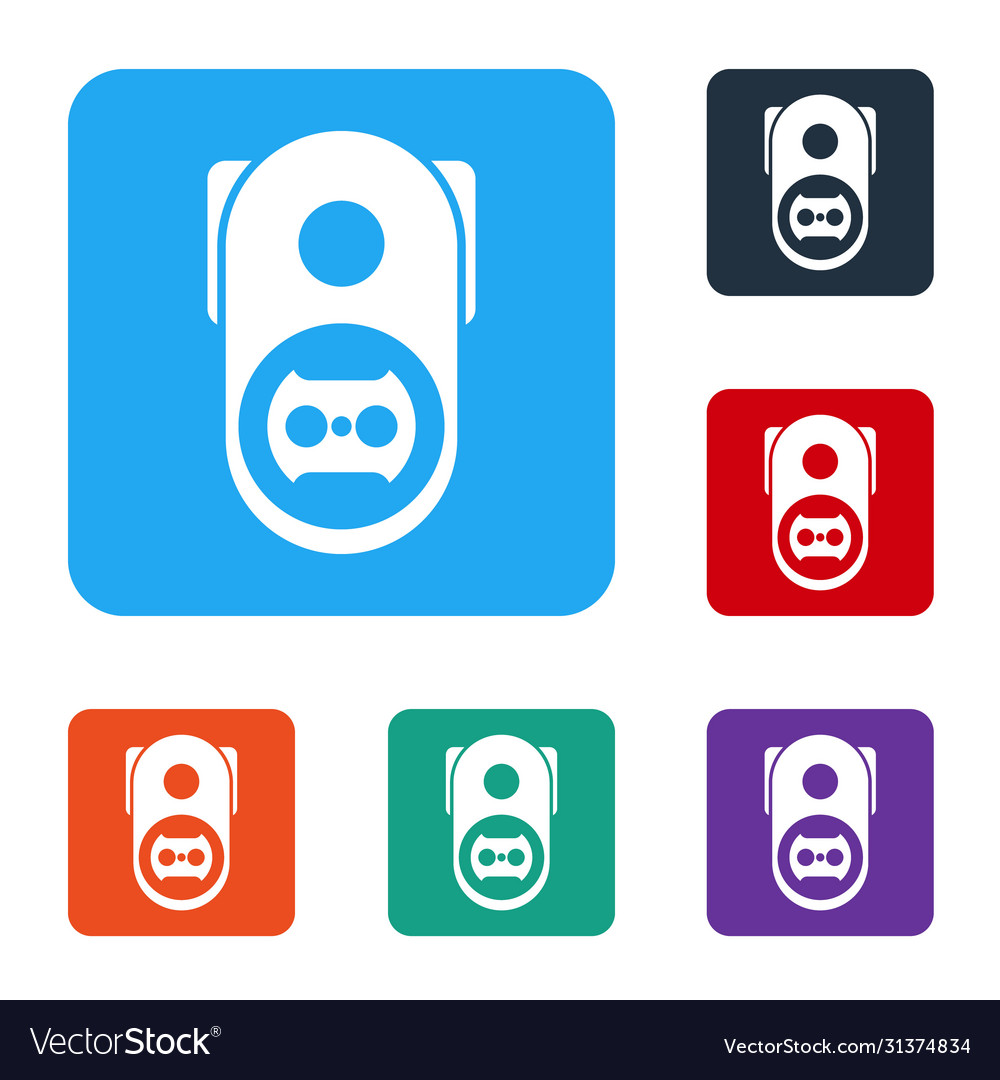 White electrical outlet icon isolated on Vector Image