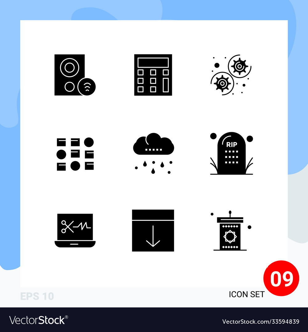 9 user interface solid glyph pack modern signs