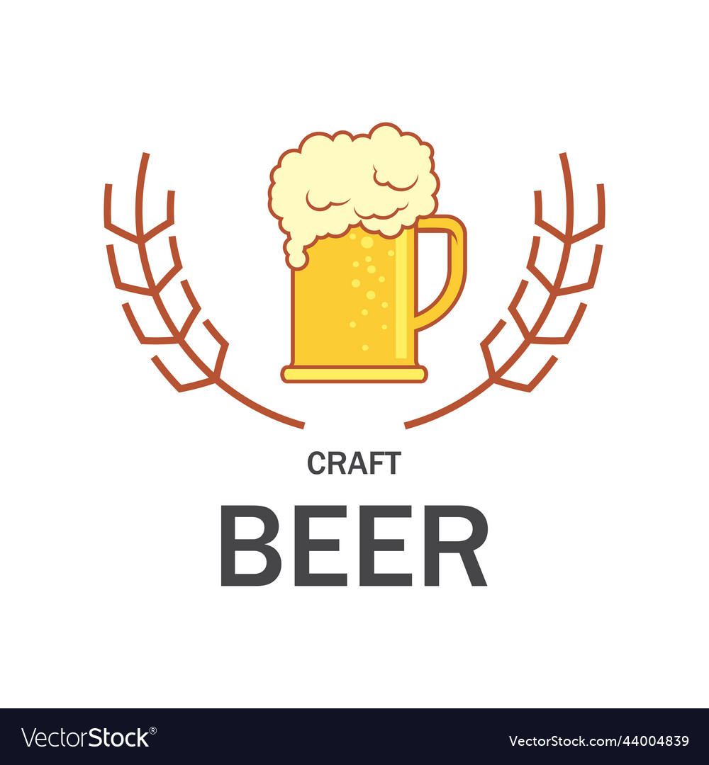 Beer craft logo Royalty Free Vector Image - VectorStock