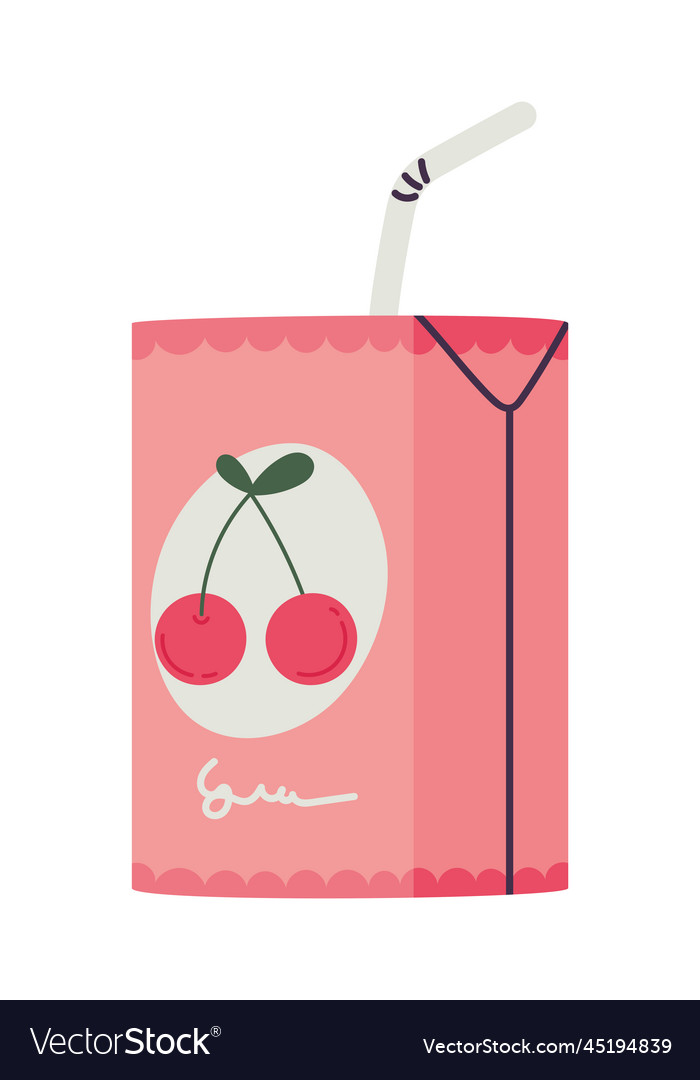 Cherry juice box Royalty Free Vector Image - VectorStock