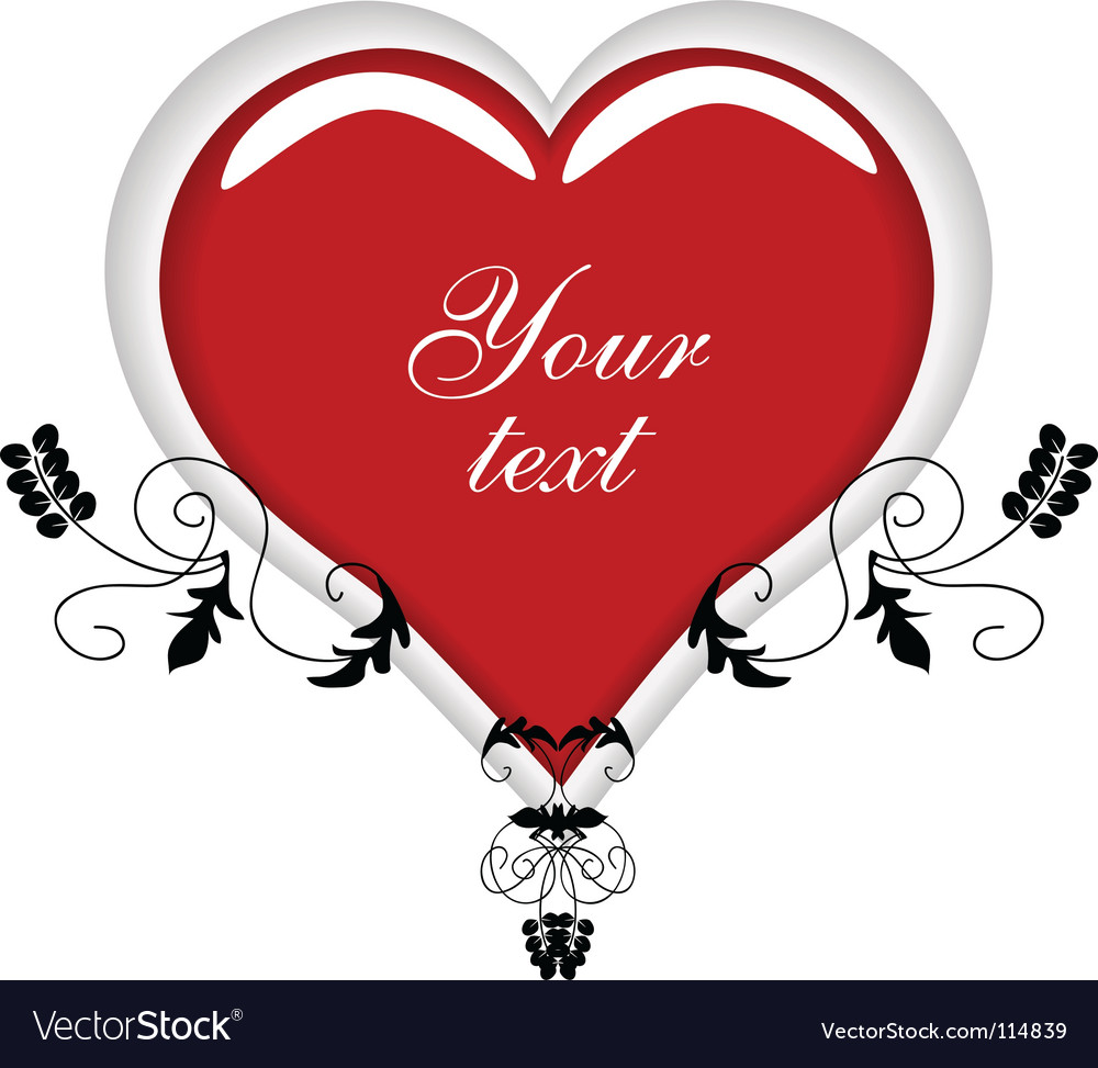 Heart ornament Royalty Free Vector Image - VectorStock