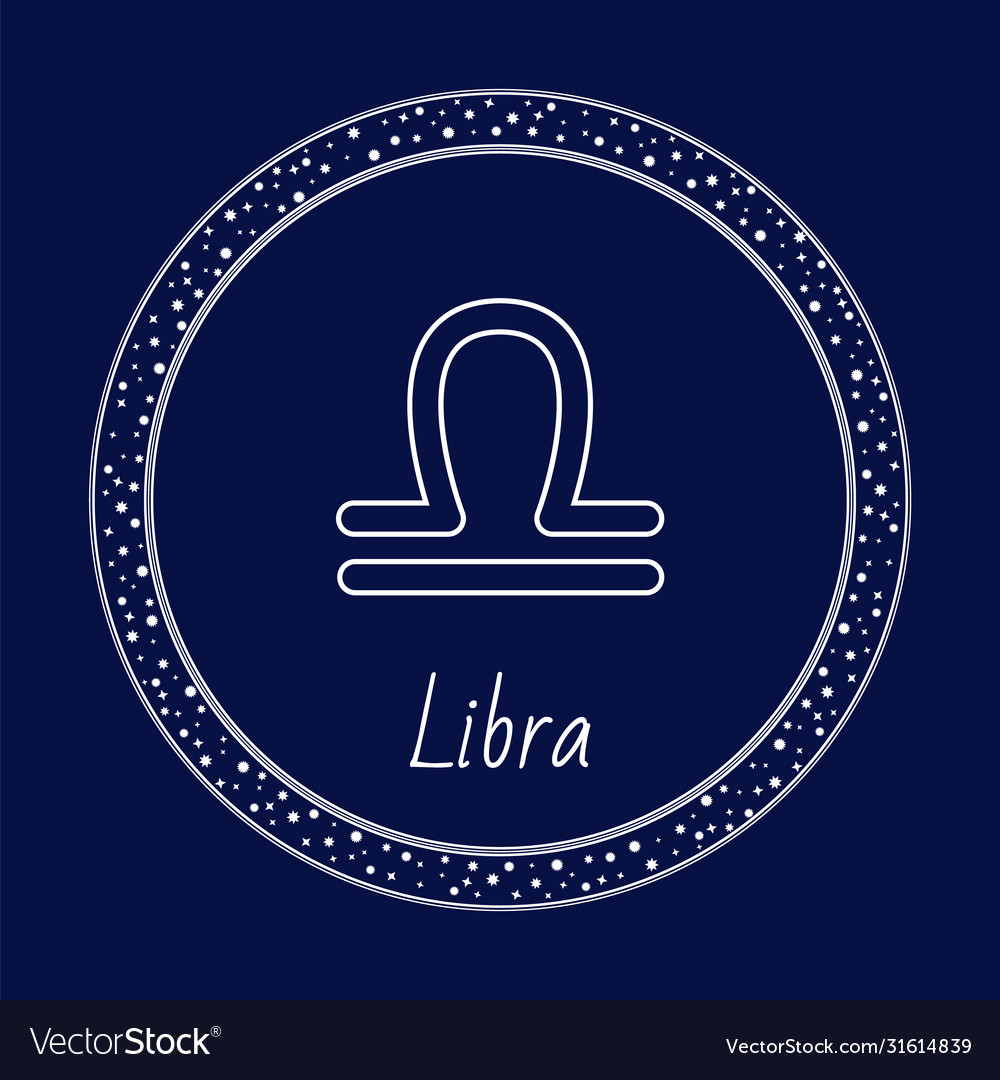 Libra constellation zodiac astrology sign isolated