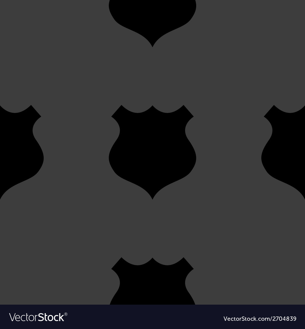 Shield web icon flat design seamless gray pattern
