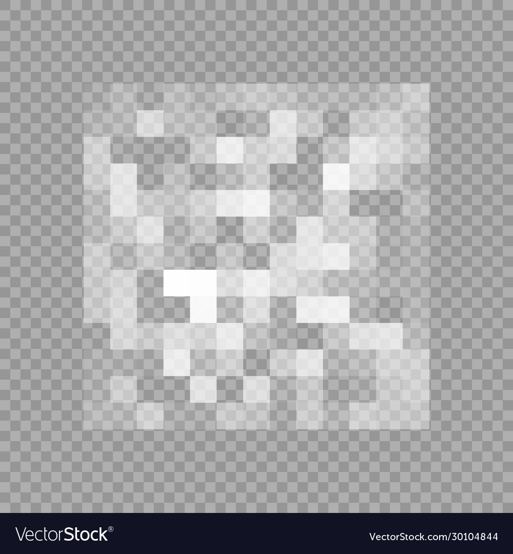 Censorship Gray Mosaic Censored Data Pixels Blur Vector Image