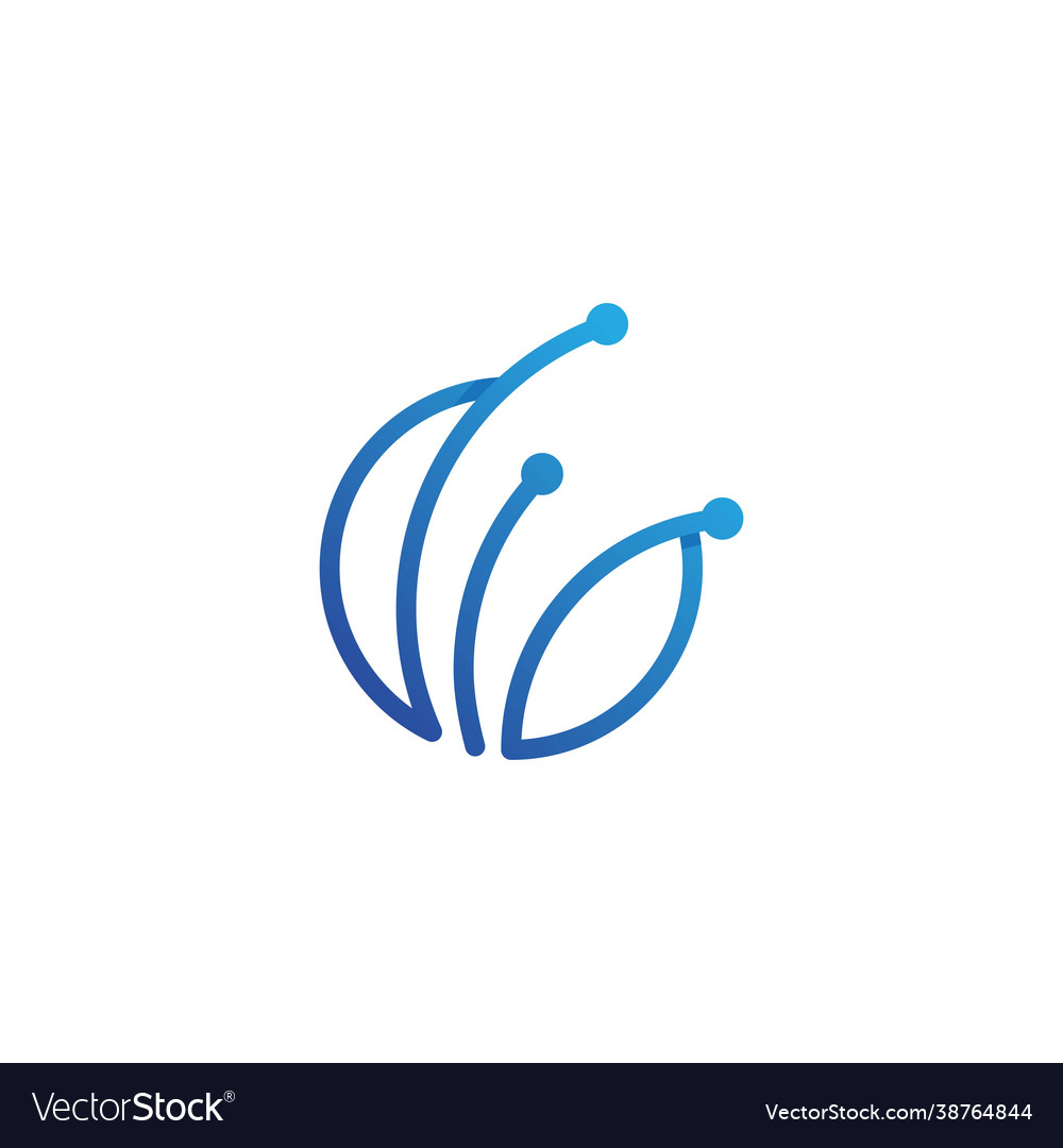 Circuit logo template vector image Circuit logo template