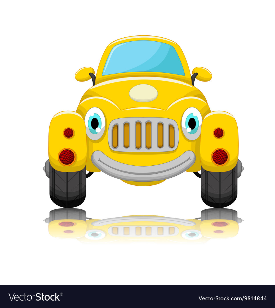 Cute car cartoon Royalty Free Vector Image - VectorStock