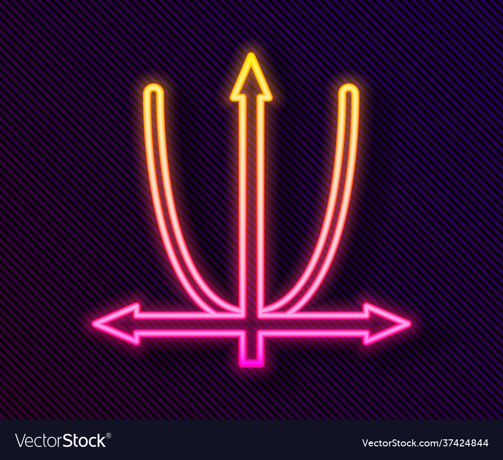 Glowing neon line graph schedule chart diagram vector image Glowing neon line graph schedule chart diagram