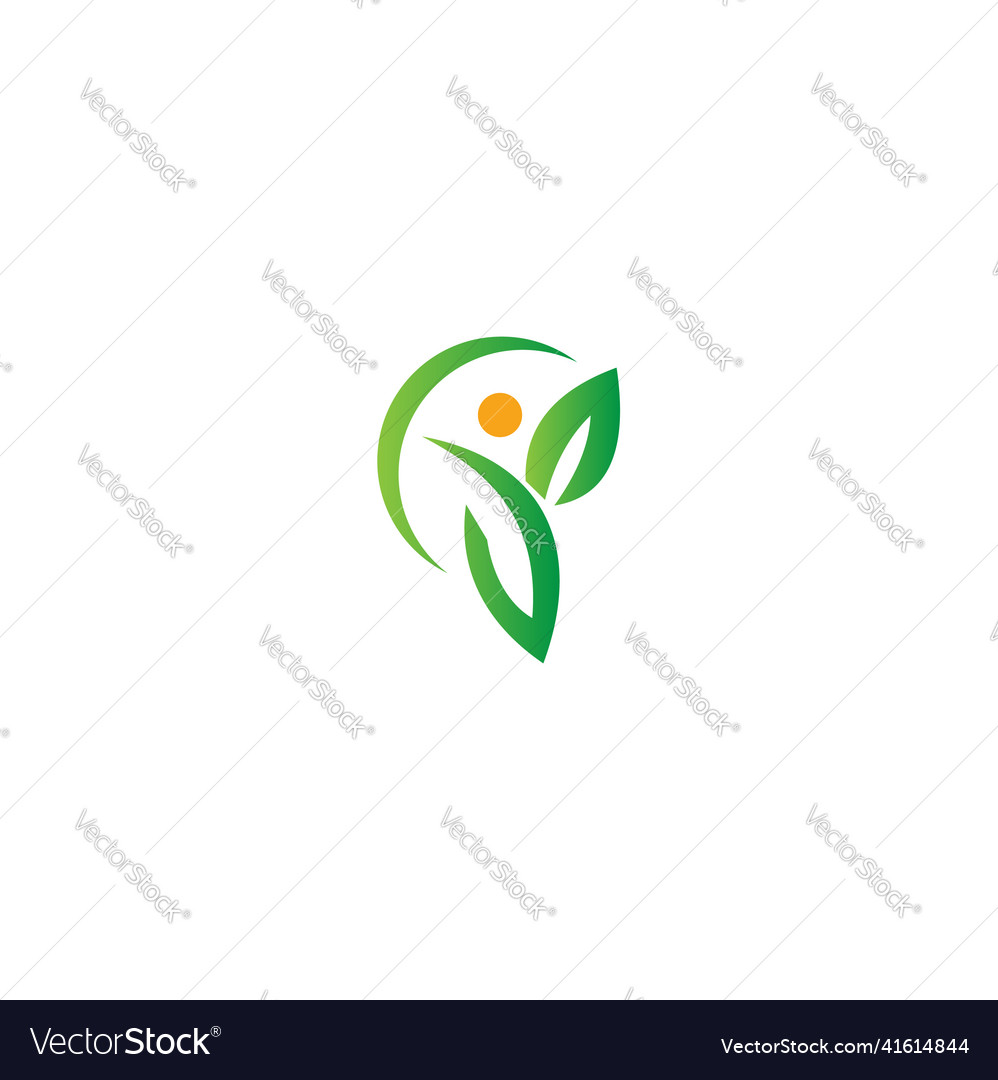 Green leaf abstract eco logo Royalty Free Vector Image