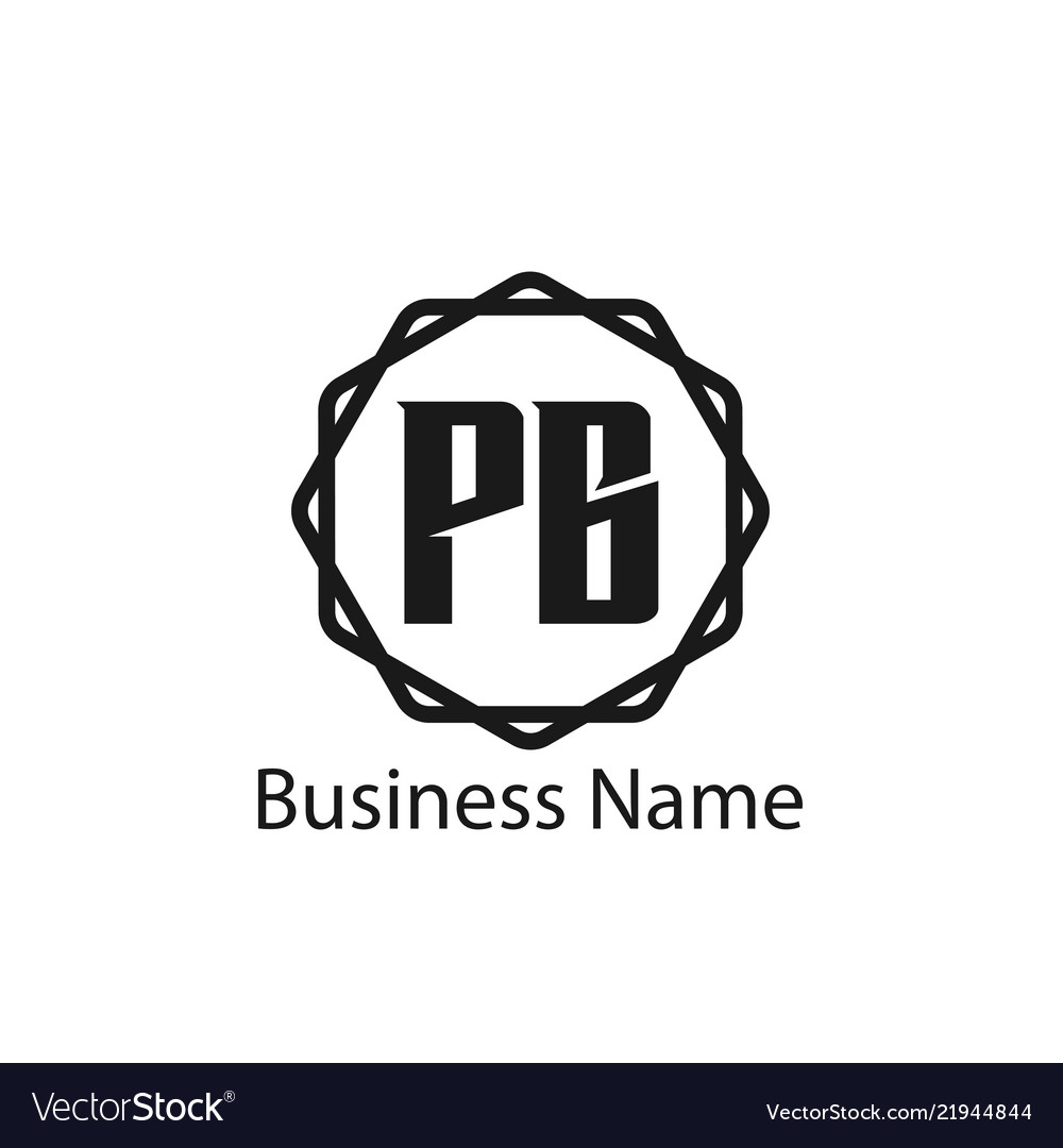 Initial letter pb logo template design vector image Initial letter pb logo template design