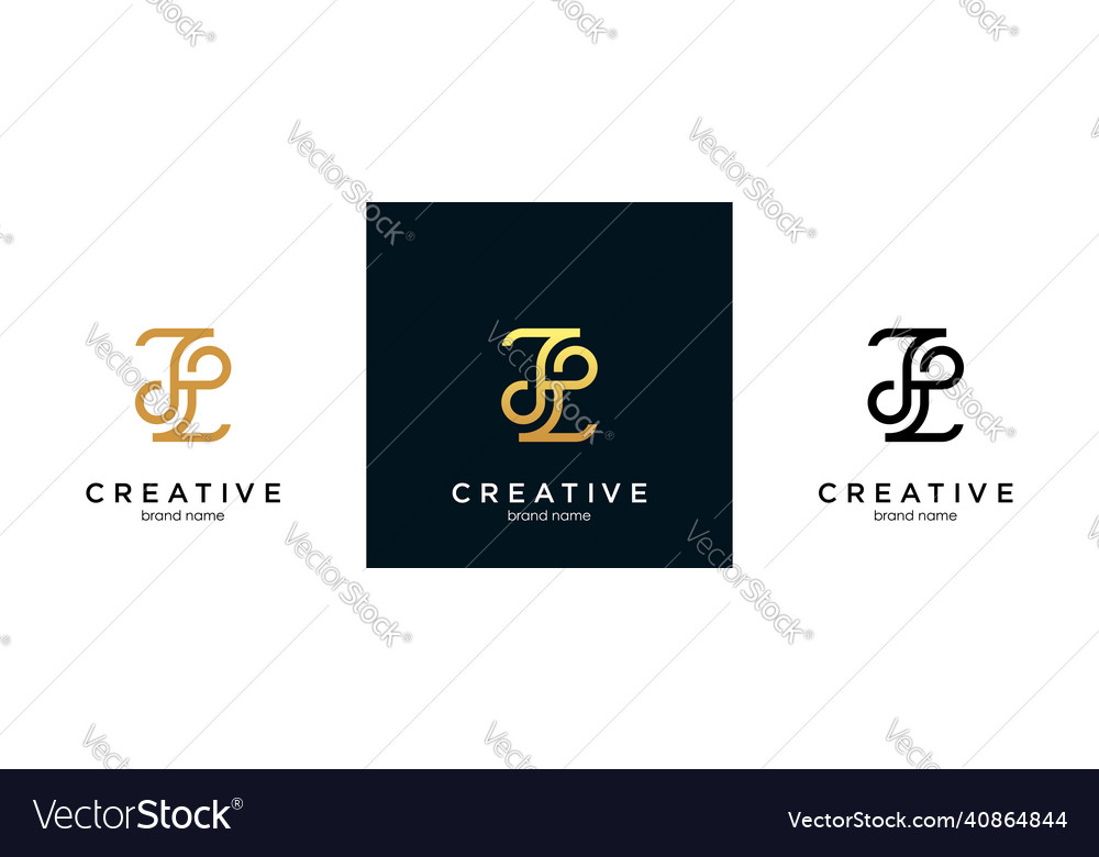 Modern creative elegant jlh Royalty Free Vector Image