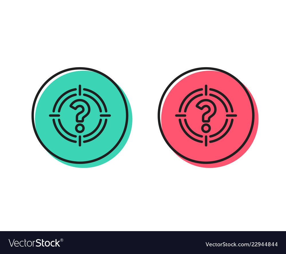 Target with question mark line icon