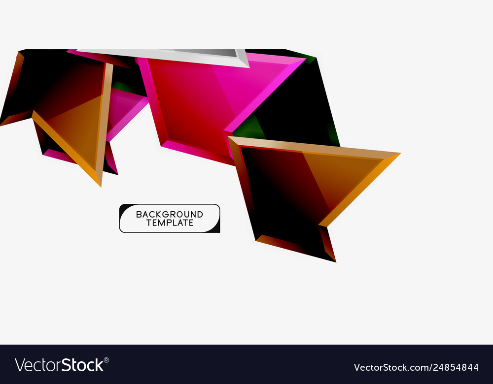 Triangular low poly background design vector image Triangular low poly background design