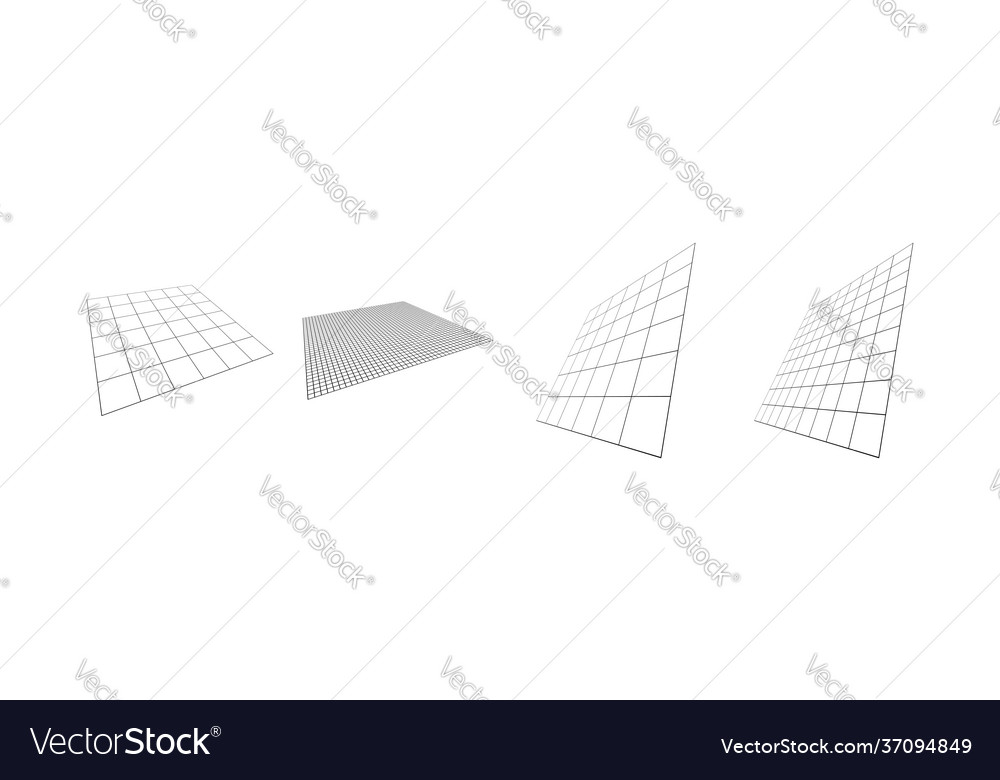 3d angled squared checkered planes in perspective
