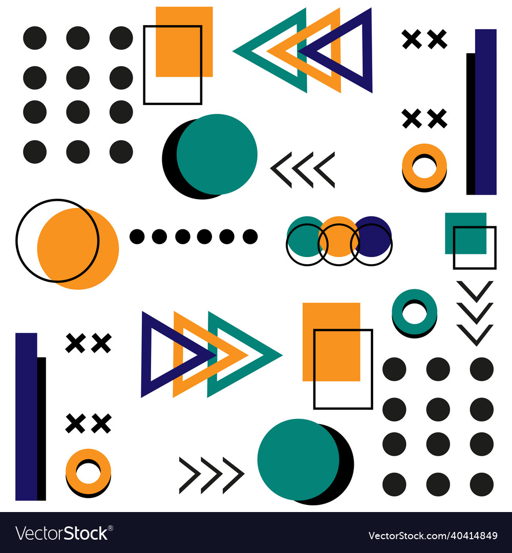 Abstract background with different geometric