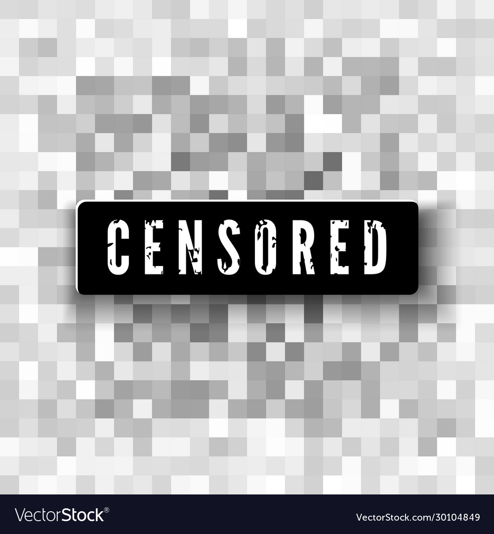 Censored Data Transparent Pixels Blure Area Vector Image