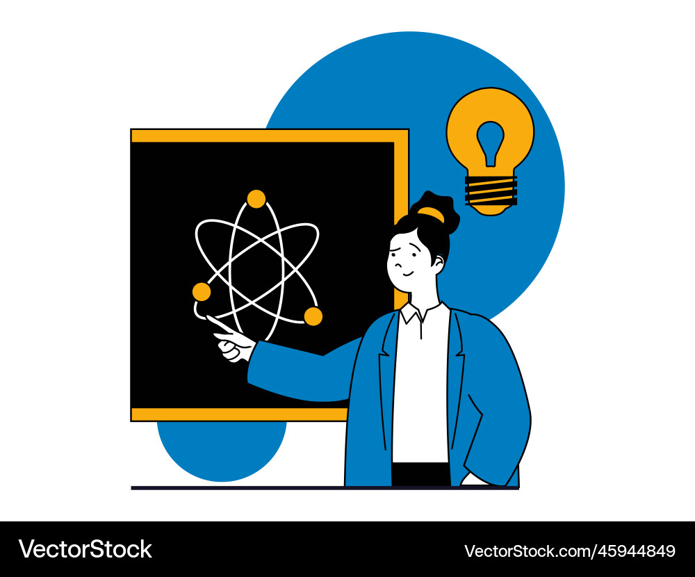 Education concept with character situation Vector Image