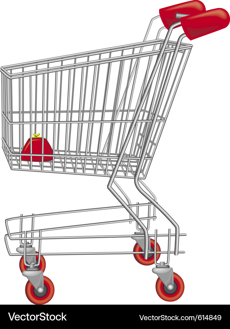 Empty shopping cart Royalty Free Vector Image - VectorStock