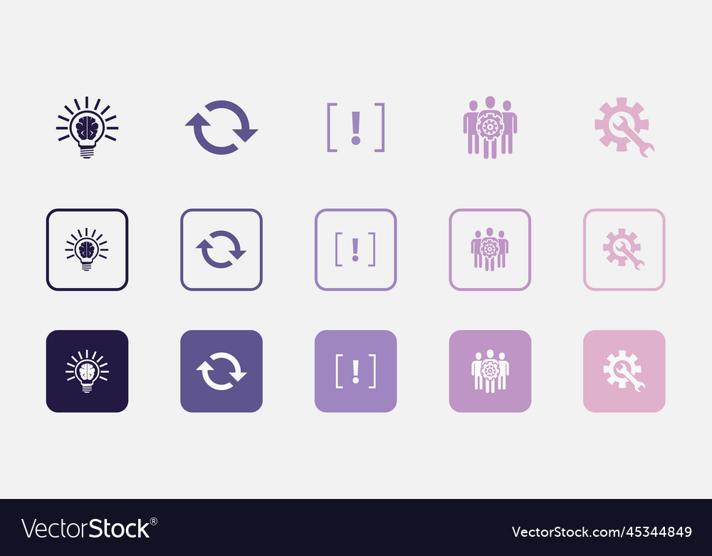 Idea change problem team work resolve icons