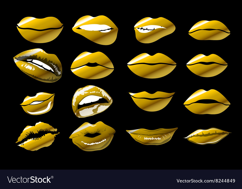 Kiss-Print mit Goldschimmer