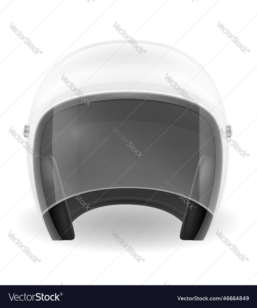 Old motorcyclist helmet for driving a motorbike Vector Image