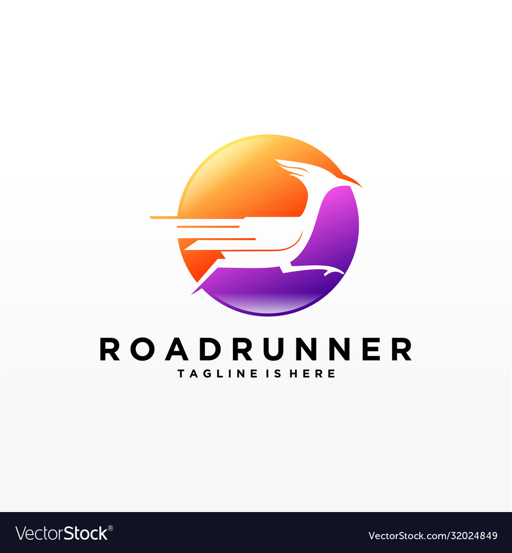 Roadrunner bird abstract minimal simple geometric