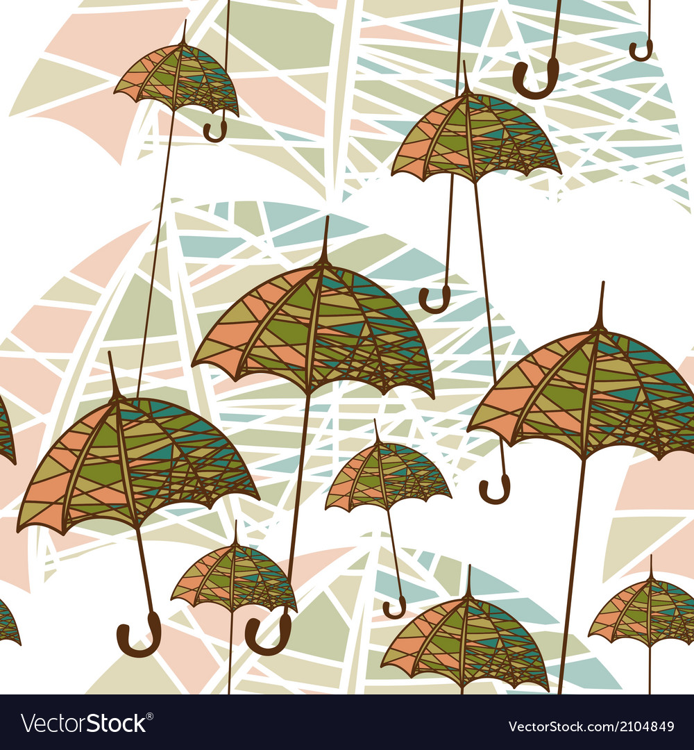 Seamless pattern with umbrellas