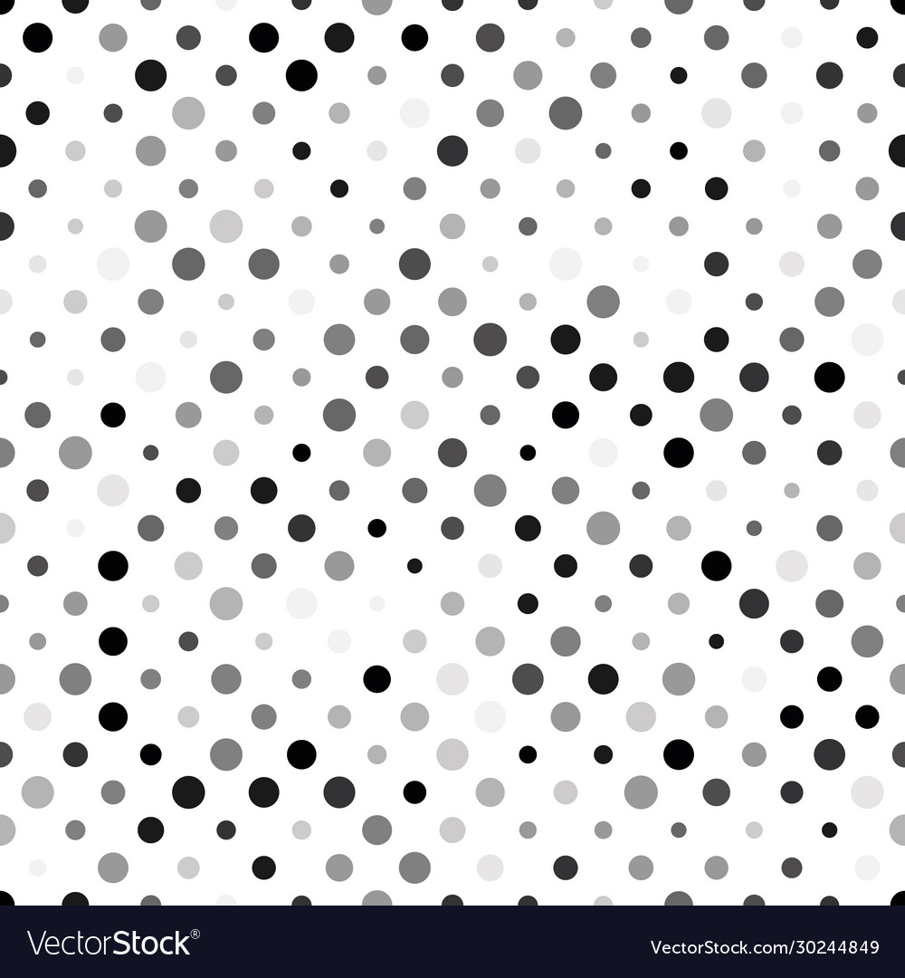 Seamless polka dot pattern grey dots in random vector image Seamless polka dot pattern grey dots in random