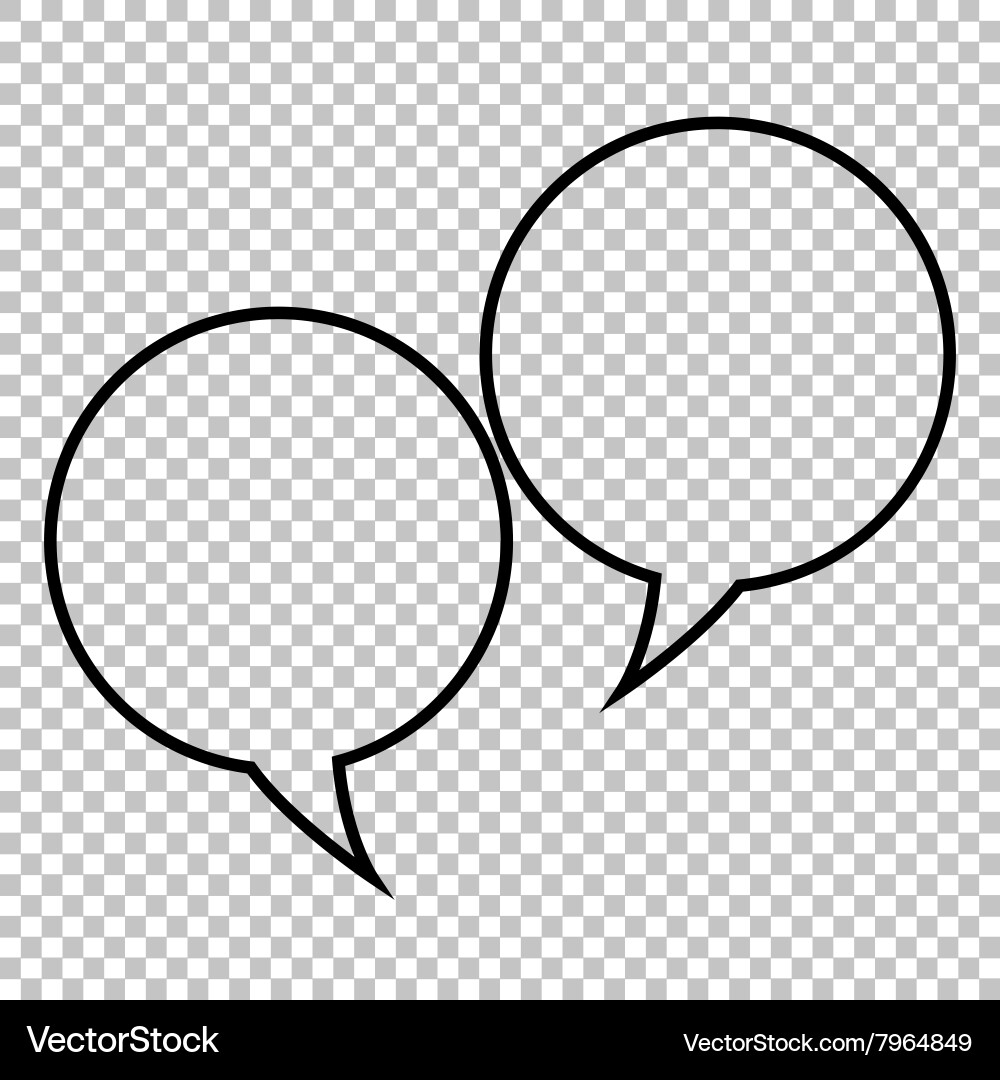 Speech bubble line icon Royalty Free Vector Image